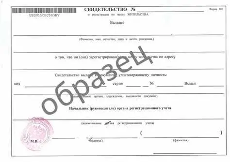 Регистрация по месту жительства