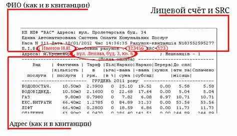Переоформление финансово-лицевого счета