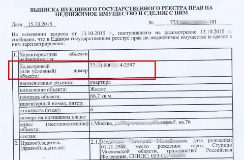 Как найти кадастровый номер квартиры в ЕГРН